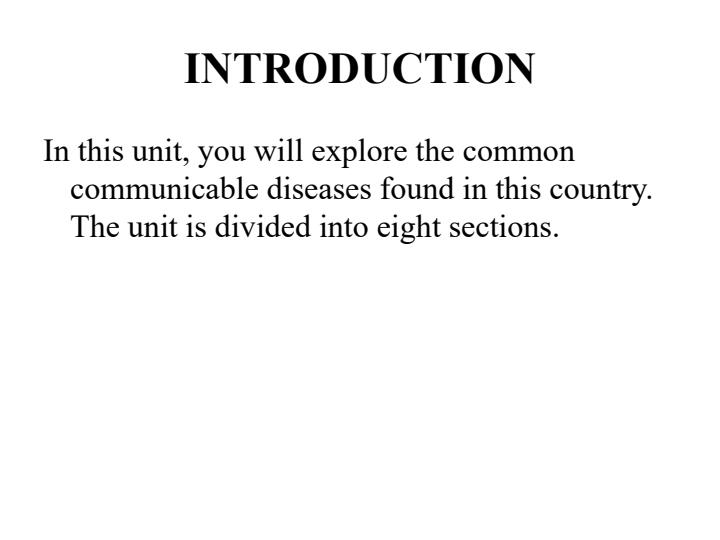 Page 1 – Communicable Diseases Powerpoint Notes – Kenyaplex