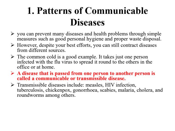 Page 4 – Communicable Diseases Powerpoint Notes – Kenyaplex