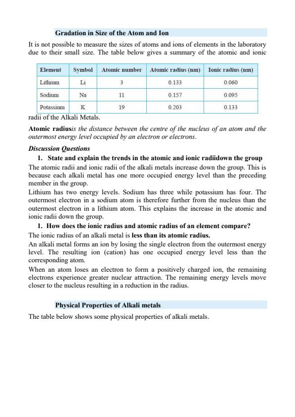 Page 3 – Form 2 Chemistry Notes on Chemical Families – Kenyaplex