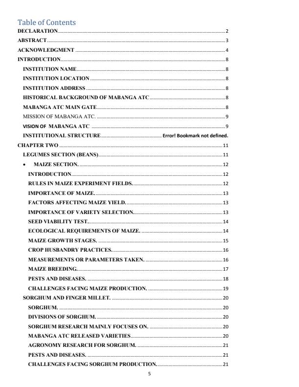 Page 3 – Sample Attachment Report for Diploma in General Agriculture – Kenyaplex