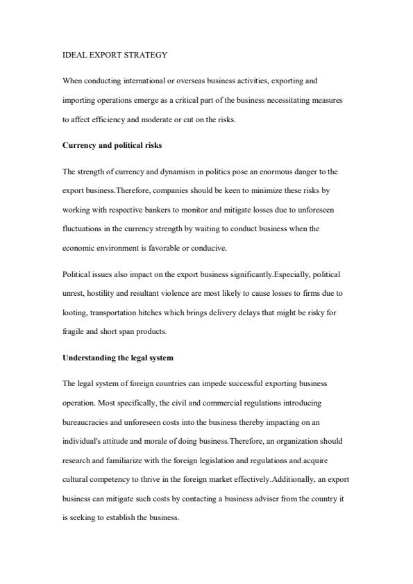 Page 1 – Export Strategy: Entrepreneurship Article – Kenyaplex