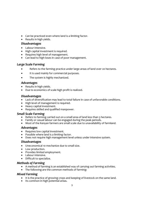 Page 3 – Agriculture Notes: Form 1 to Form 4 – Kenyaplex