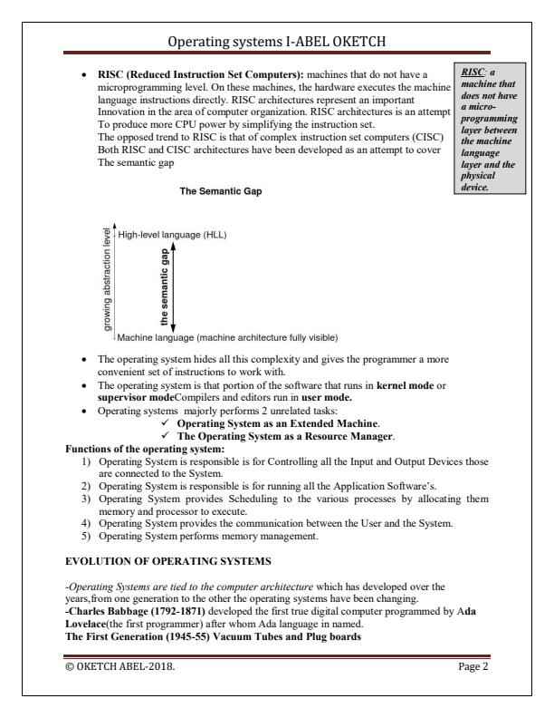 Page 2 – Operating Systems Notes fro Diploma in Information Technology – Kenyaplex