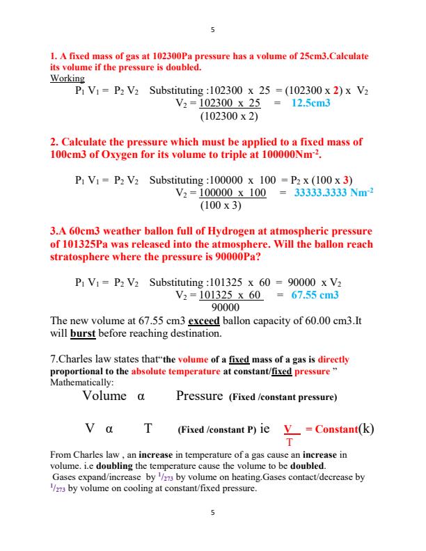 Page 4 – 2024 Form 3 Chemistry Notes on the Mole – Kenyaplex