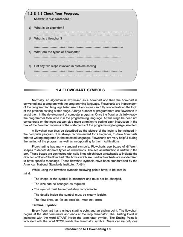 Notes For Symbols Used in Flowcharts in C++ Programming - 1355