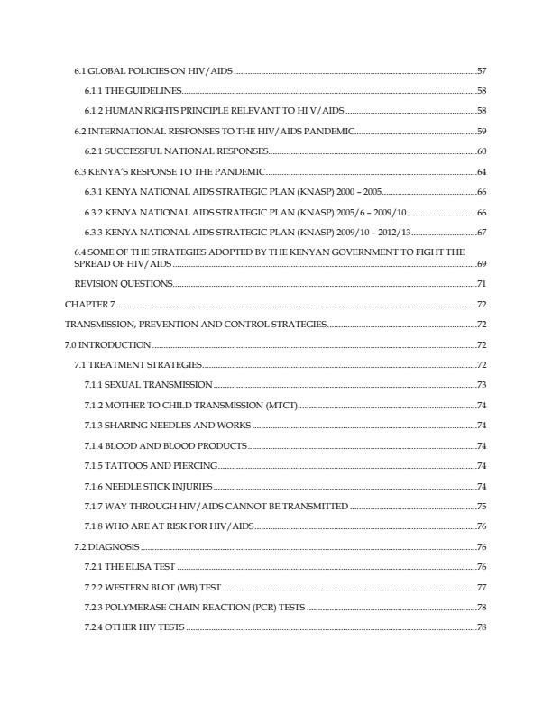 Page 3 – UCU 004: Hiv/Aids and Drug Abuse Notes With Revision Questions – Kenyaplex