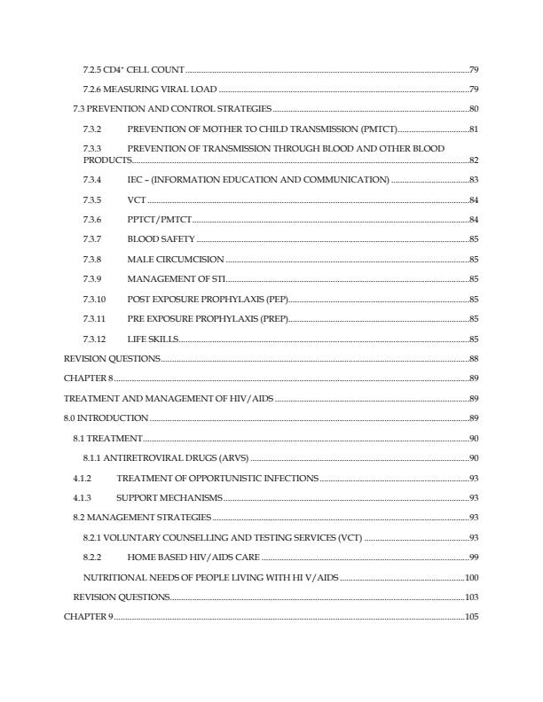 Page 4 – UCU 004: Hiv/Aids and Drug Abuse Notes With Revision Questions – Kenyaplex