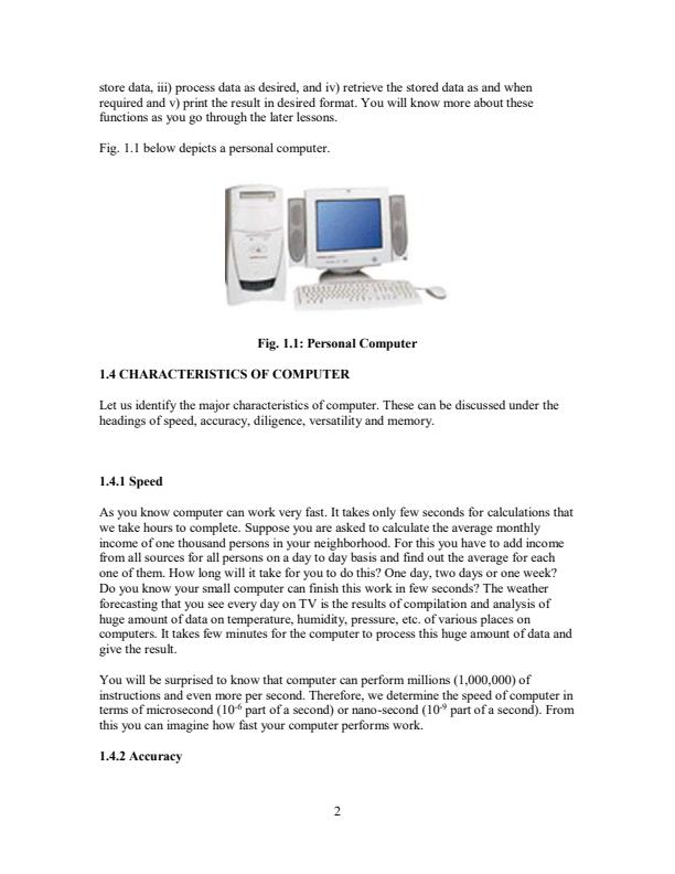 Page 2 – SCS 1101: Computer Applications and Organisation Notes – Kenyaplex