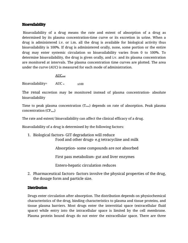 Page 1 – Sbc 397: Biochemical Pharmacology Notes – Kenyaplex