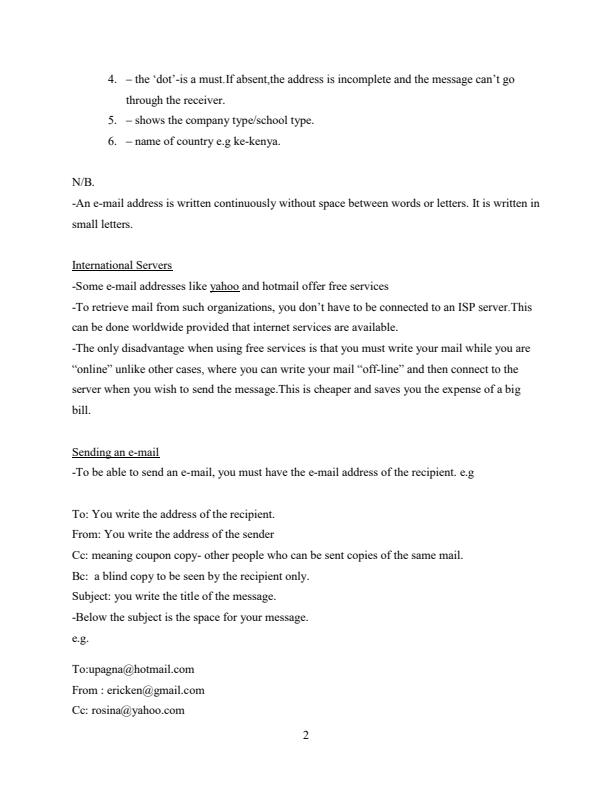 Page 2 – English Functional Writing Notes Form 1, Form 2, Form 3 and Form 4 – Kenyaplex