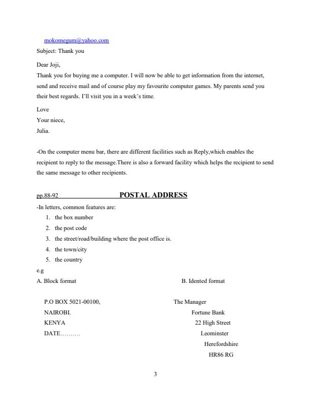 Page 3 – English Functional Writing Notes Form 1, Form 2, Form 3 and Form 4 – Kenyaplex