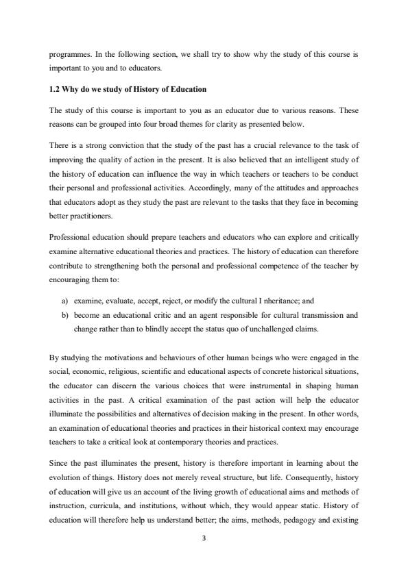 TFD 101 History of Education Notes 1487