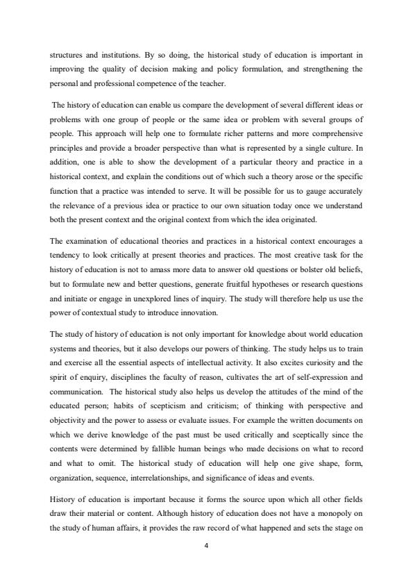 TFD 101 History of Education Notes 1487