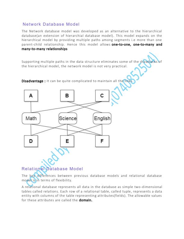 Page 2 – INF 230: Database Systems 1 Notes – Kenyaplex