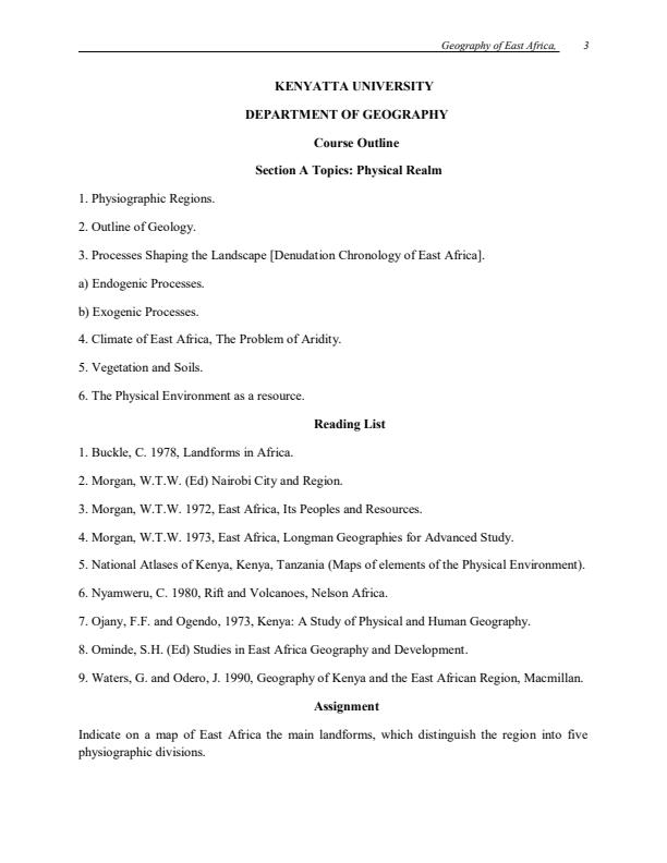Page 1 – Age 203: Geography of East Africa Notes – Kenyaplex