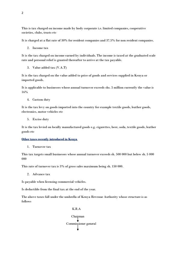 Page 2 – Fiscal Policy Notes – Kenyaplex
