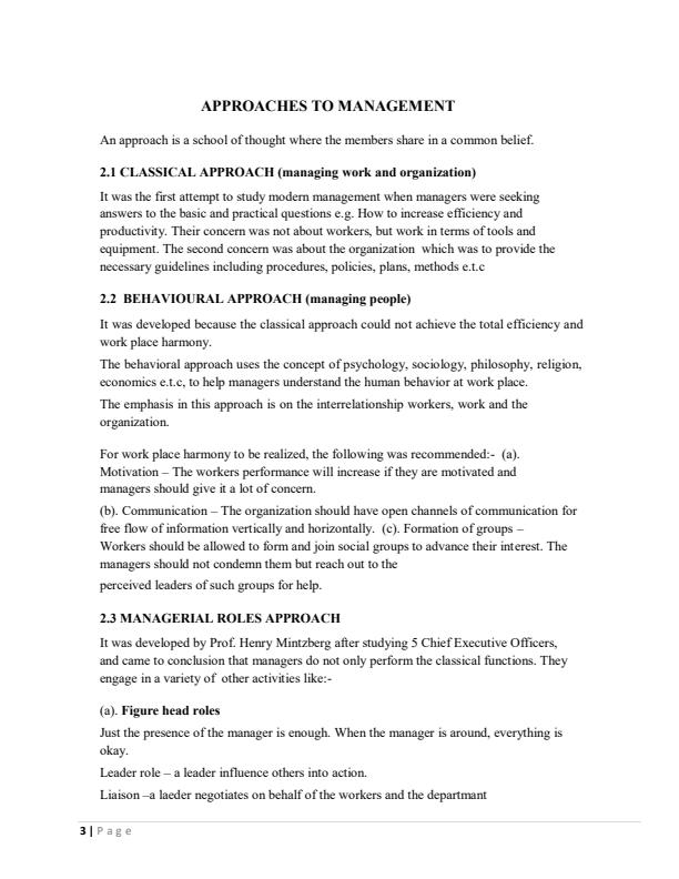 Page 3 – BCB101: Principles of Management Notes – Kenyaplex