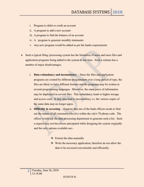Page 3 – ICS 2206: Introduction to Database Management Systems Notes – Kenyaplex