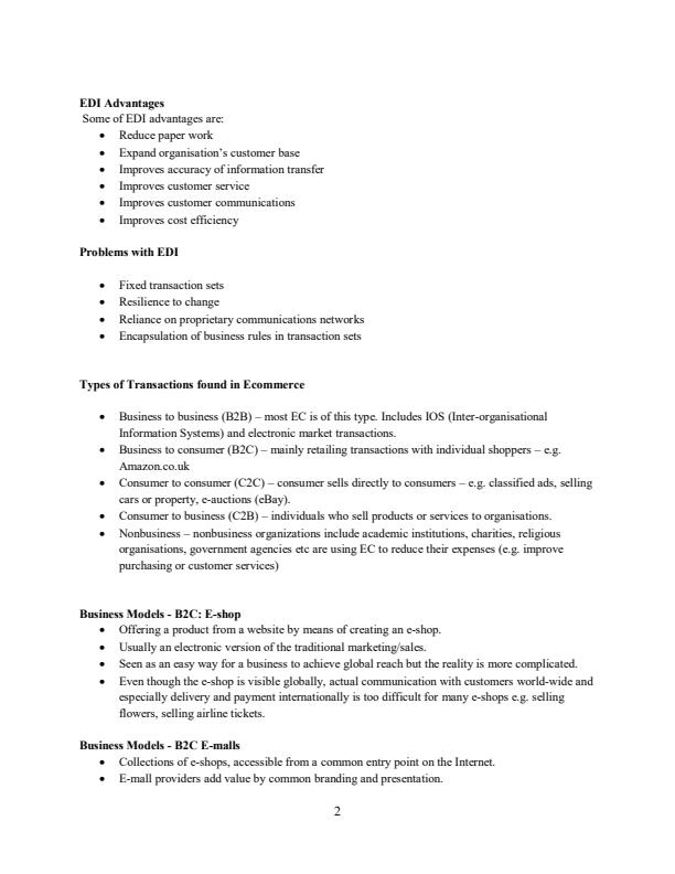Page 2 – SCS 322: Electronic Commerce Notes – Kenyaplex
