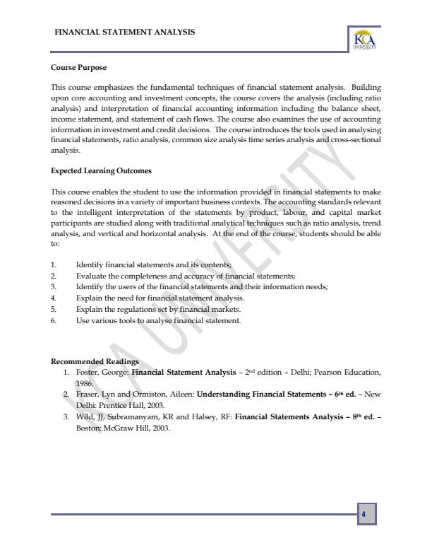 Page 1 – CFI 413: Financial Statement Analysis Notes – Kenyaplex
