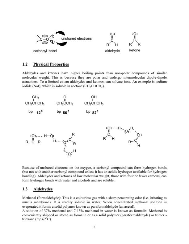 Page 2 – SCH 202: Organic Chemistry II Notes – Kenyaplex
