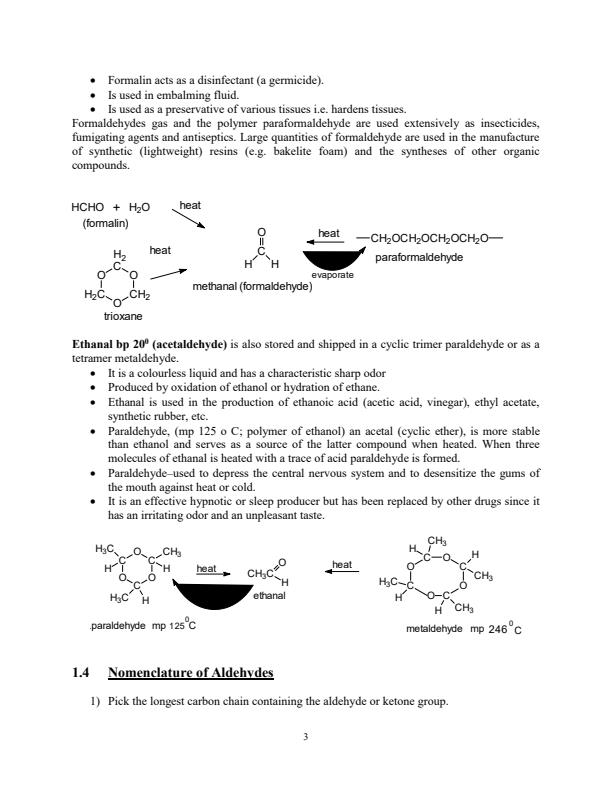 Page 3 – SCH 202: Organic Chemistry II Notes – Kenyaplex