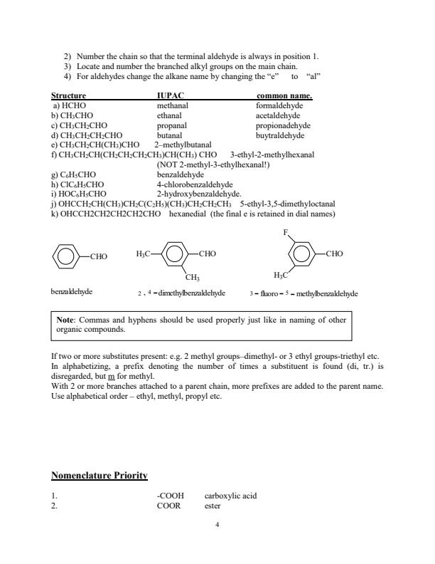 Page 4 – SCH 202: Organic Chemistry II Notes – Kenyaplex