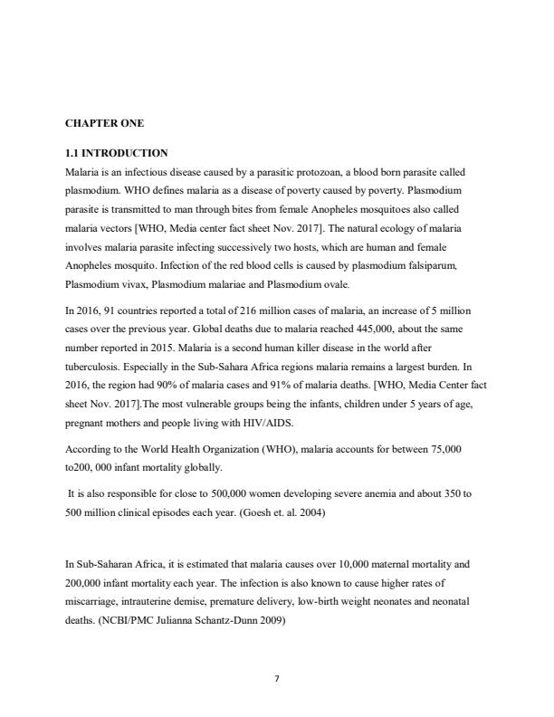 Page 1 – Research proposal on utilization of malaria preventive services among pregnant women in Vihiga Sub-County – Kenyaplex