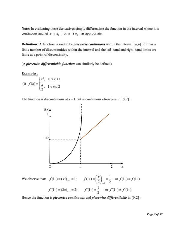Page 2 – SMA 320: Methods 1 Notes on Fourier Series – Kenyaplex