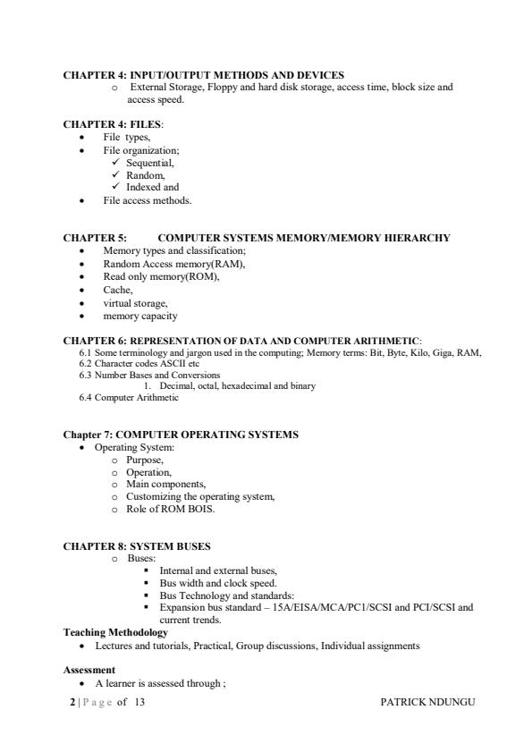 Page 2 – BBIT 2102: Computer Systems and Organization Notes – Kenyaplex