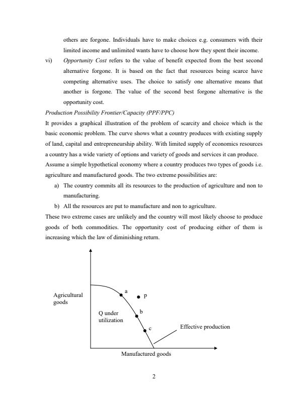 Page 4 – BBM 115: Introduction to Micro-Economics Notes – Kenyaplex