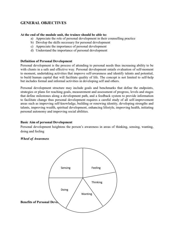 Page 1 – Personal Development Notes – Kenyaplex