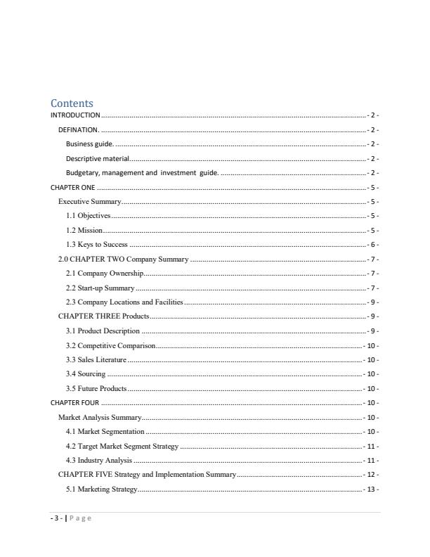 Sample Ice Beverage Business Plan 1738