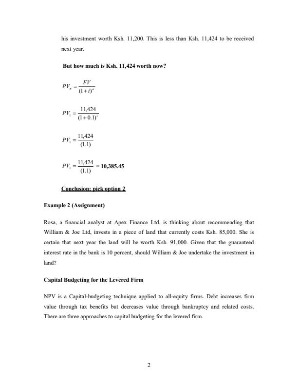 Page 2 – EAE 403: Financial Economics Notes – Kenyaplex