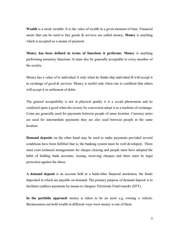 Page 3 – EAE 401: Monetary Theory and Policy Notes – Kenyaplex