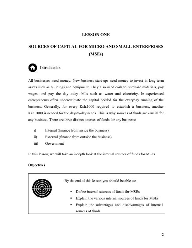 Page 1 – EAE 402: Economics of Microfinance II Notes – Kenyaplex