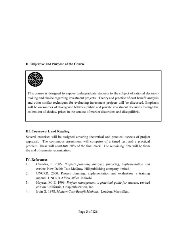 Page 1 – EAE 412: Project Appraisal Notes – Kenyaplex