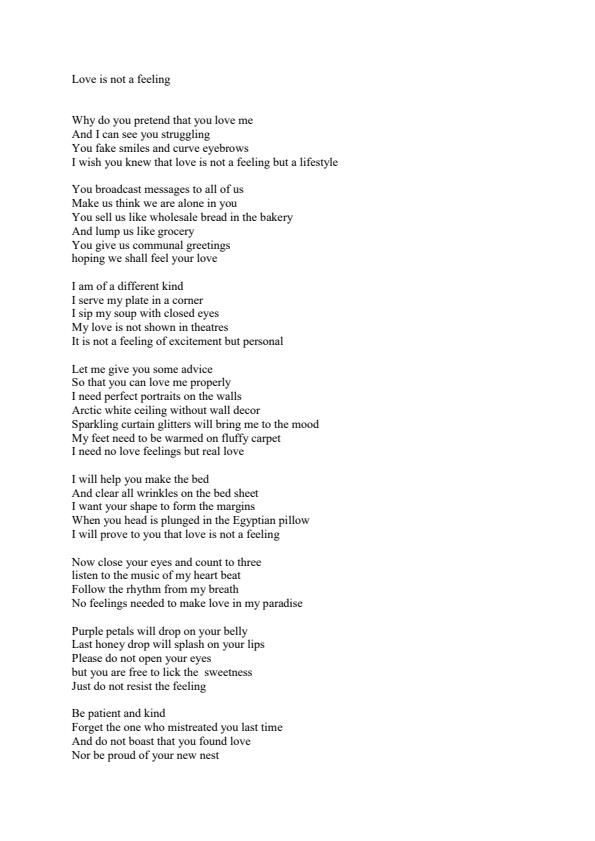 Page 1 – Romantic Poem: Love is not a feeling – Kenyaplex