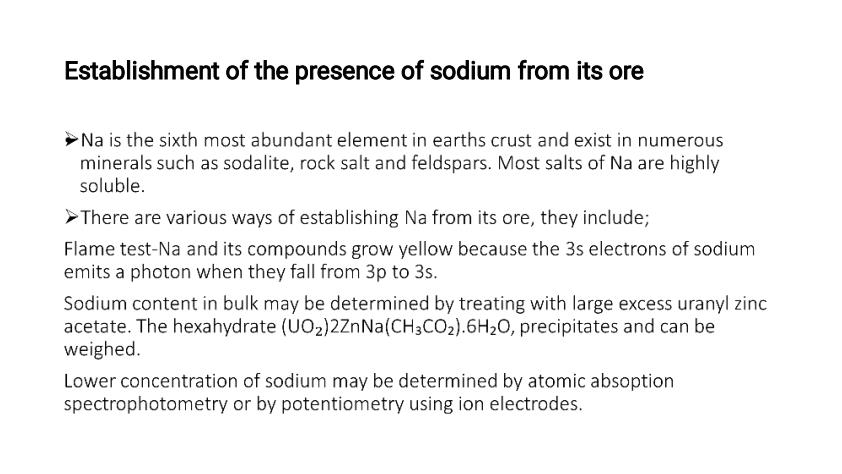 Page 1 – Sch B301 Questions and Answers on Extraction and Economic Uses of Sodium – Kenyaplex