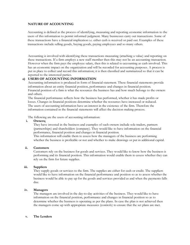 Page 1 – HBC 2103: Introduction to financial accounting notes – Kenyaplex