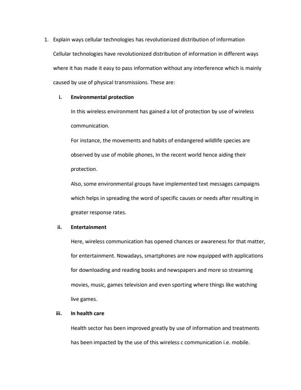 Page 1 – Data Communication and Networks CAT with Answers – Kenyaplex