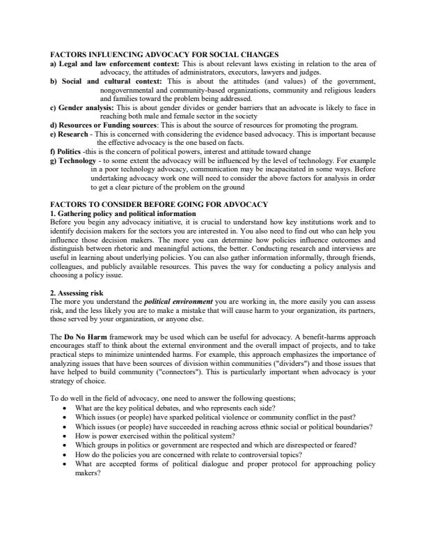 Page 3 – PSS 420: Advocacy, Lobbying and Human Rights Notes – Kenyaplex