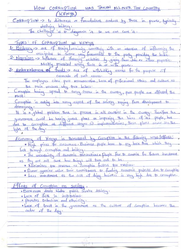 Page 1 – How corruption has taken over the country of Kenya – Kenyaplex