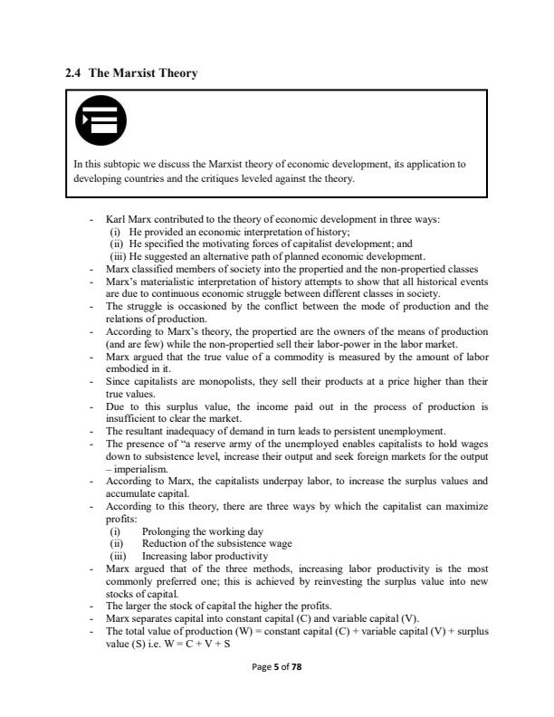 Page 4 – Notes for EAE 204: Economics of Development – Kenyaplex