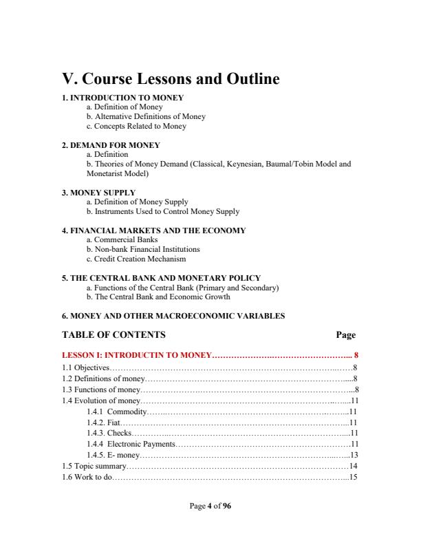 Page 1 – EAE 310: Economics of Money and Banking Notes – Kenyaplex
