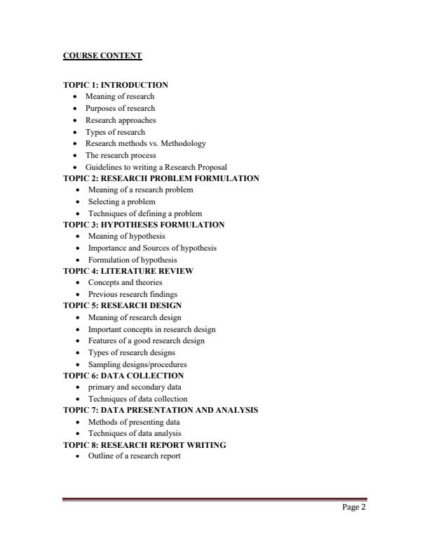 Page 2 – ECO 300: Research Methods Notes – Kenyaplex