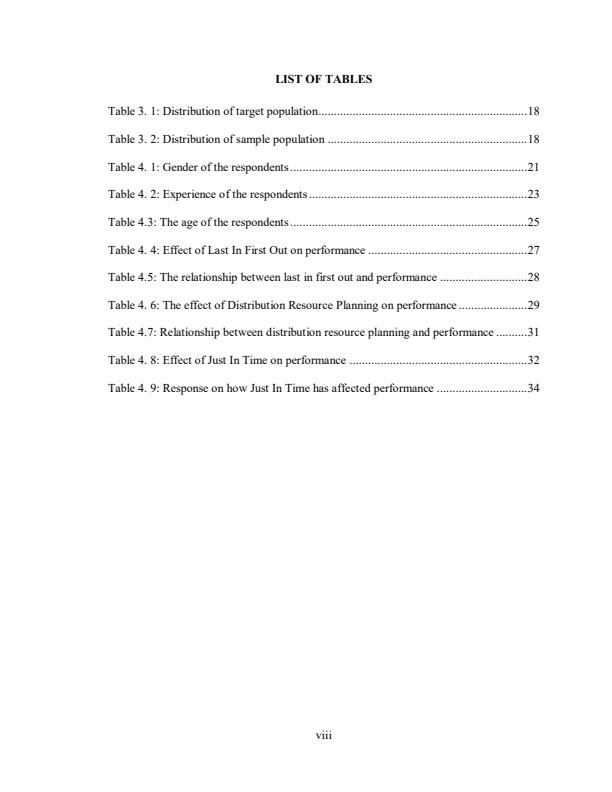 Page 4 – Research Project: Effects of Inventory Management on Performance of Retail Stores – Kenyaplex