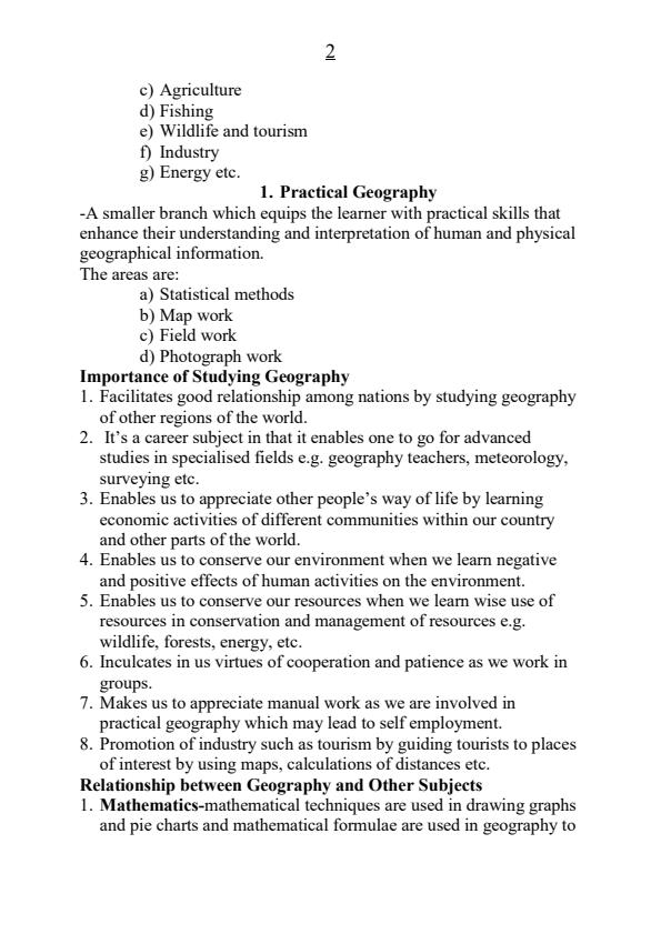 Page 2 – Geography Notes Form 1 to Form 4 – Kenyaplex