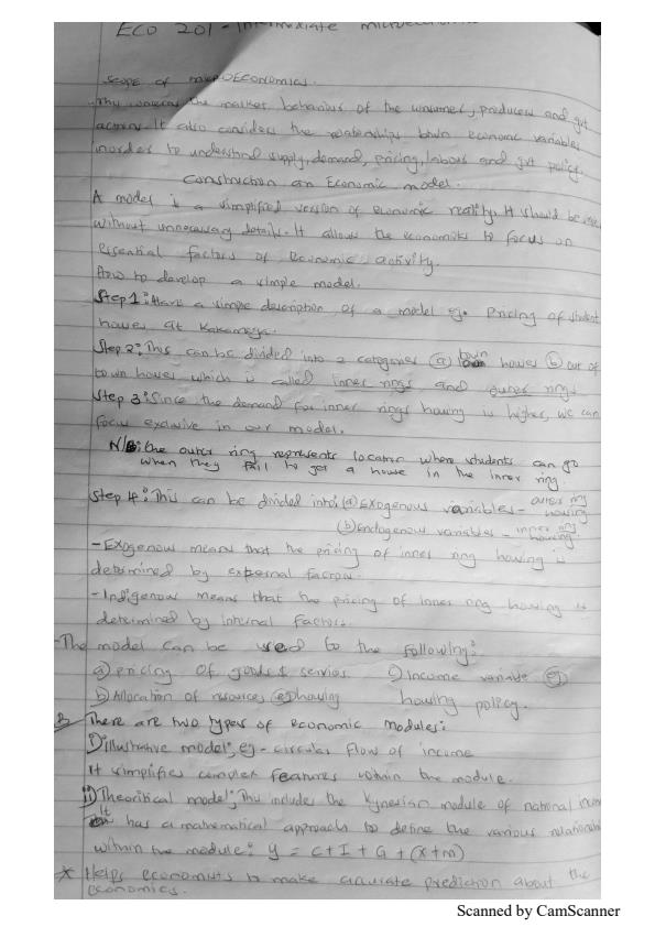 Page 1 – ECO 201: Intermediate Microeconomics Notes – Kenyaplex