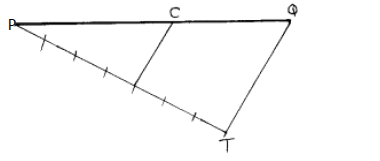 A Point C Is On A Line Pq Where Pq 9cm C Divides Pq Such That Pc 4 7pq By Construction Locate C